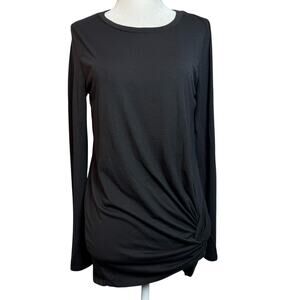 Love, Fire Juniors Black Ruched Tunic Top Medium